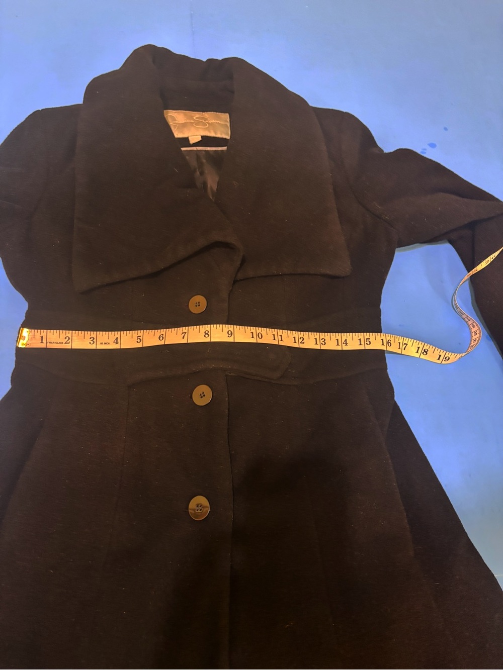 Jessica Simpson Classic Black  A-Line Coat - Picture 6 of 14